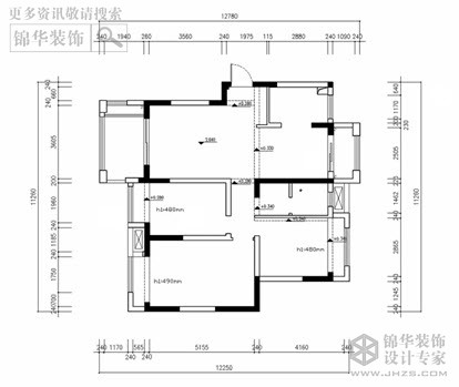 雍福龙庭117平米户型解析-装修设计方案-南京锦华装饰